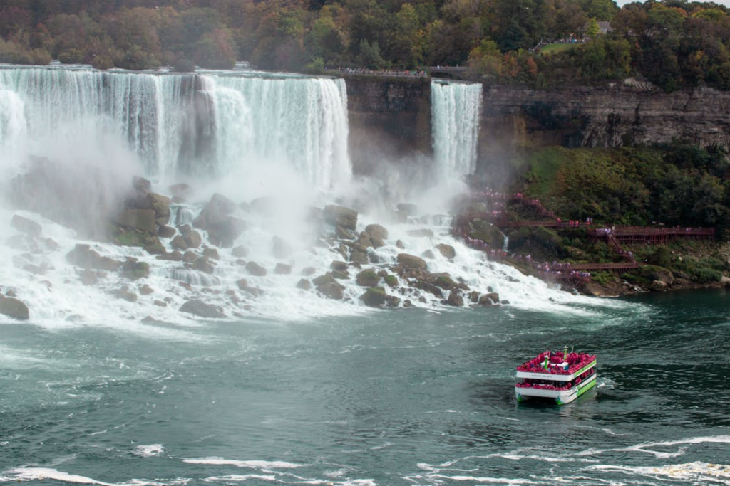 People on Niagara Falls Canada boat ride after applying for Canada visa online